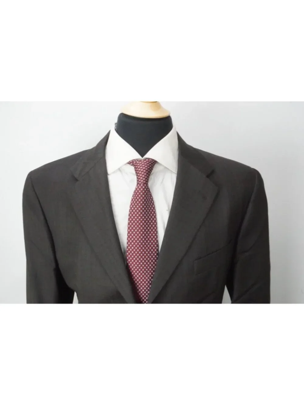 Burberry London Brown Black Striped Wool 2 Pc Suit Jacket Pants Sz 44R BRAND NEW